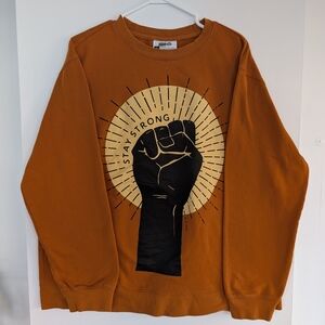 Black History Month Graphic Sweatshirt "Stay Strong" Protest Citizen ~ Size XL